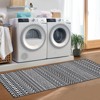 Modern Washable Rug Non-Slip - Geometric Low Pile Area Rug, Neutral Beige Kitchen Mat - Machine Washable & Stain Resistant - 2 of 4