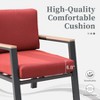 CLIHOME 4 Pieces Aluminum Outdoor Furniture Set,Modern Sectional Sofa Set For Patio - 3 of 4