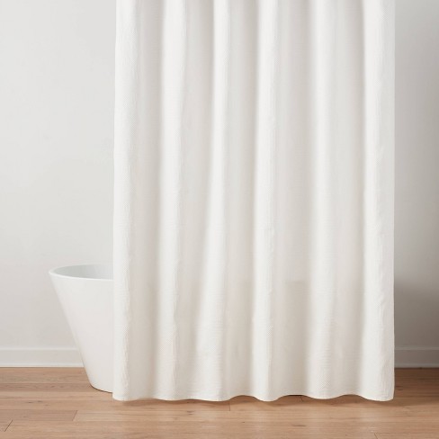 Luxe Lattice Matlesse Shower Curtain Cream - Threshold™ : Target