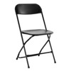 HomeRoots Set of Six Black Metal Outdoor Folding Stacking Dining Chairs - 4 of 4