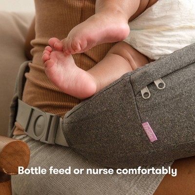 Gray Adjustable Nursing Pillow with Removable Cover