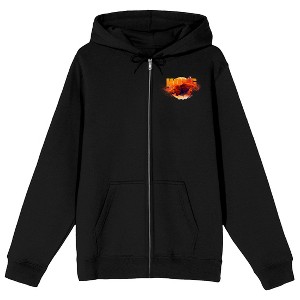 Godzilla x Kong: The New Empire Terrifying Monster Type of Monkey Adult Black Long Sleeve Zip-Up Hoodie - 1 of 4