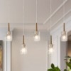 LNC Eveardgeon 5-Lights 43.5" Modern Linear Kitchen Isladn Pendant Lightss, Polished Gold with Crystal Textured Glass - 2 of 4