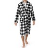 PAVILIA Mens Soft Robe, Plush Warm Bathrobe for Men, Long Spa Fleece Flannel with Shawl Collar, Pockets, Trim Piping - 2 of 4