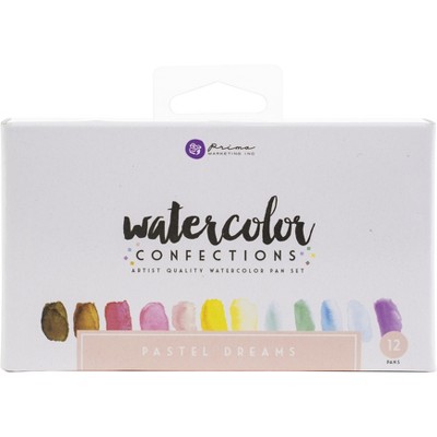 Prima Watercolor Confections Watercolor Pans 12/Pkg-Pastel Dreams