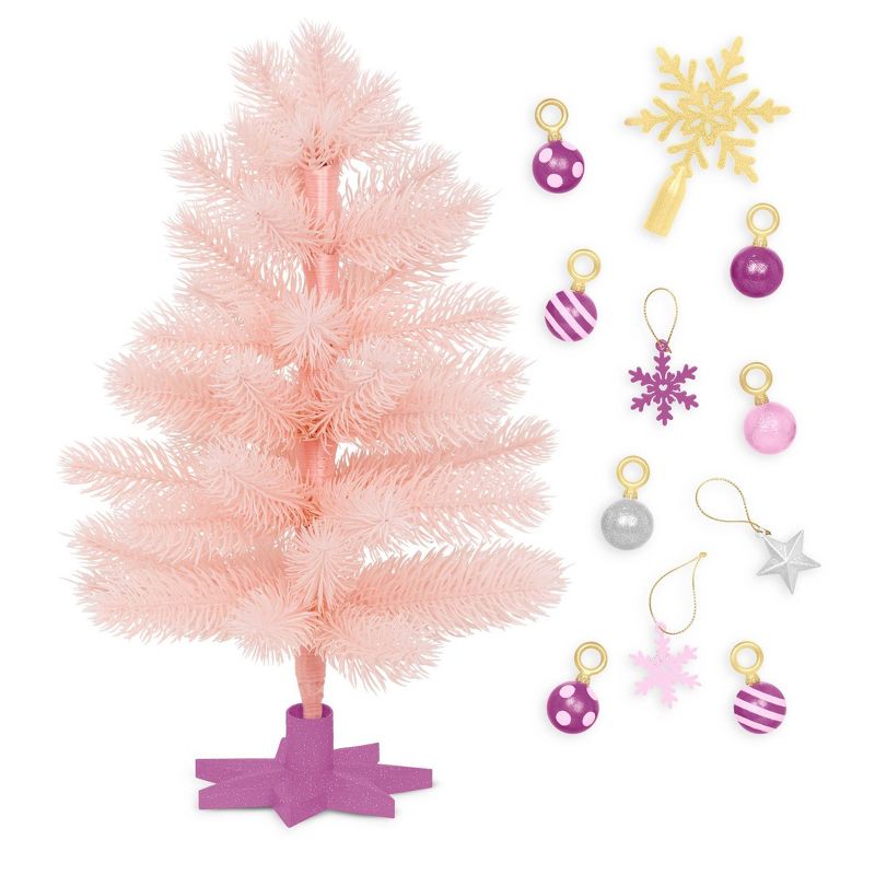Our Generation Snowflakes &#38; Sparkles Pink Holiday Tree Accessory Set for 18&#34; Dolls, 1 of 7