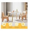 Karl Home 23.6 In. MDF Wooden Kids Table And Chairs Set In White - 3 of 4