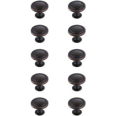 Elegant Lighting Logyn 1.3Inch Diameter Oil-rubbed Bronze Mushroom Knob Multipack (Set of 10)