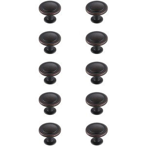 Elegant Lighting Logyn 1.3Inch Diameter Oil-rubbed Bronze Mushroom Knob Multipack (Set of 10) - 1 of 4