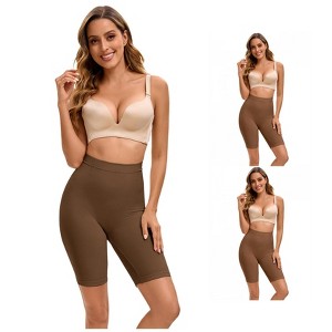 INSPIRE CHIC 3 Pcs Women's Butt Lifter Thigh Slimmers High Elasticity Control Waist Panties - 1 of 4