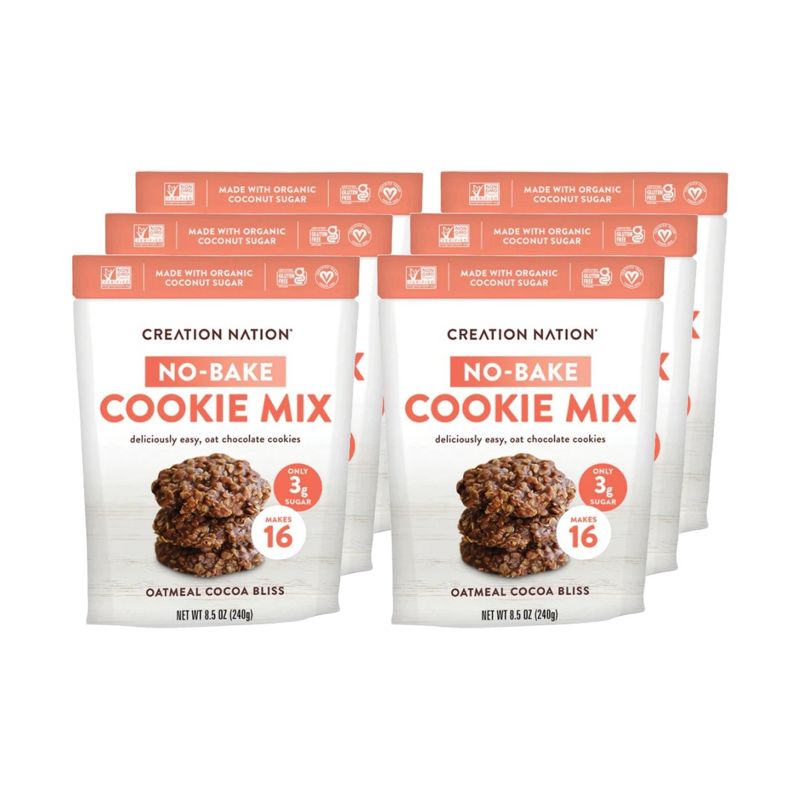Creation Nation No Bake Oatmeal Cocoa Cookie Mix - Case of 6/8.5 oz, 1 of 5
