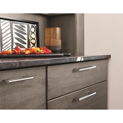 Versa 3-3/4 inch Polished Chrome Modern Cabinet Bar Pull