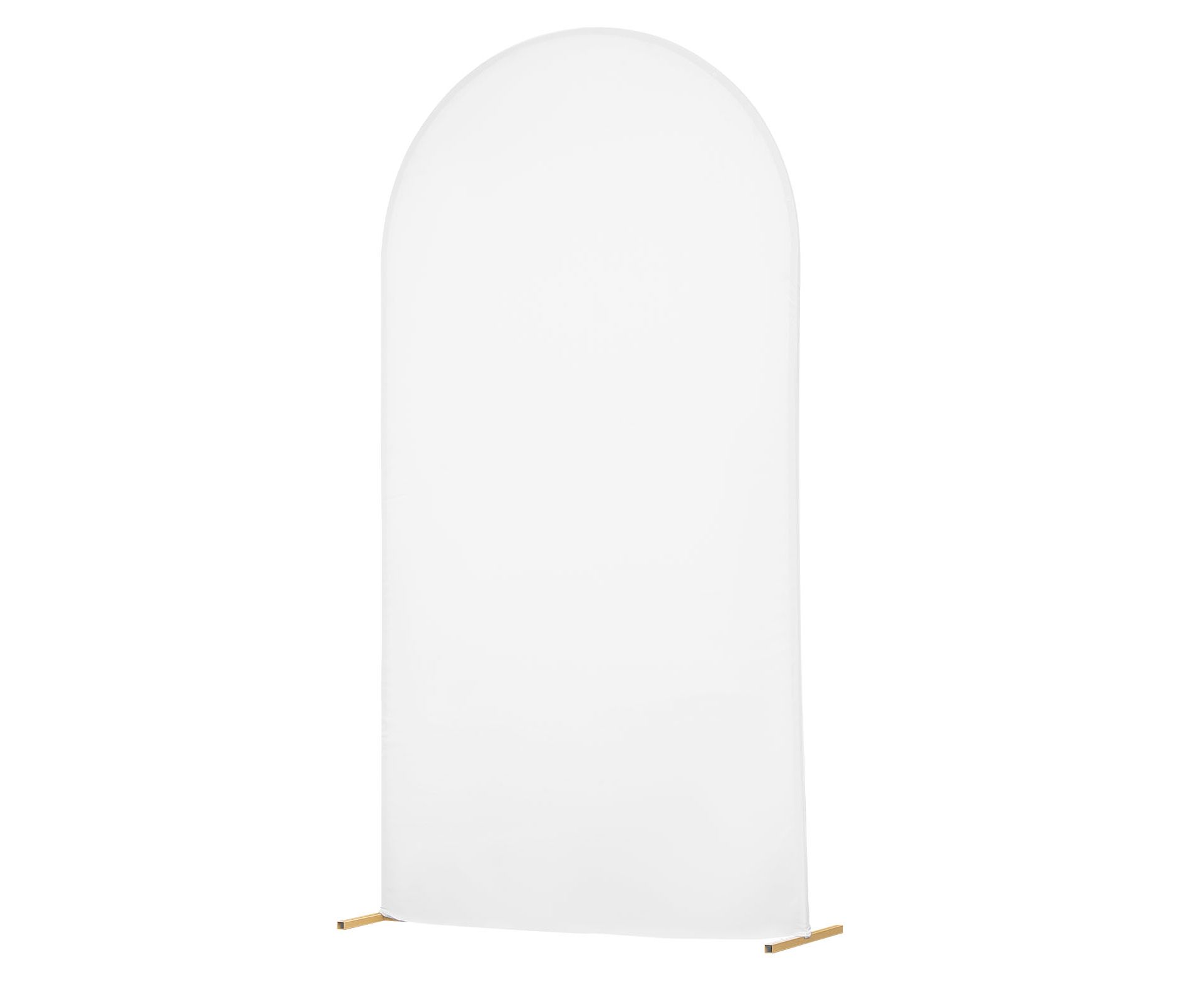 VEVOR Arch Backdrop Stand, 7.2 x 4 ft, Stable Structure, Easy Assembly, 1 Set Gold Metal Arch Backdrop Stand with Cover for Wedding, White & Gold