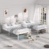 VECELO 2 Pcs Twin Metal Platform Bed Frame Mattress Foundation with Heavy Duty Support, White/Black/Gold - 4 of 4