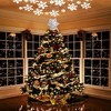 Aoibox Christmas Tree Topper 1 Piece 9.25 Inch LED Snowflake Projector Light Silver 3D Design for Indoor Outdoor Holiday Tree Decor - 2 of 4