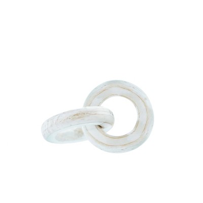 VIP Wood 6 in. White Linked Chain Decor