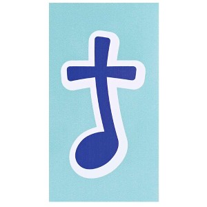 Dicksons MAG-1049 Cross Music Note Sky Blue and Navy Blue 5 x 2.75 Vinyl Decorative Refrigerator Magnet - 1 of 2