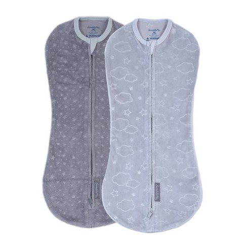 Swaddleme By Ingenuity Pod Swaddle Wrap In Velboa Clouds Stars