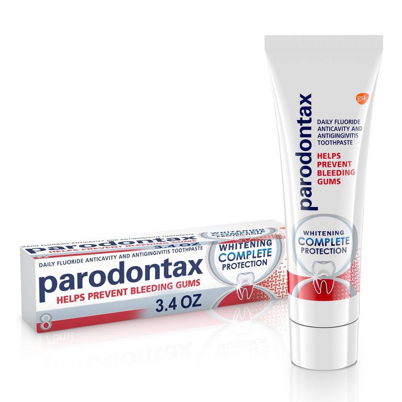 Parodontax Whitening Complete Protection Bleeding Gum Prevention Toothpaste - 3.4oz/1ct, 1 of 12