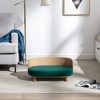 MaseiKar Scandinavian style Elevated Dog Bed Pet Sofa With Solid Wood legs and Bent Wood Back, Velvet Cushion, Walnut - 2 of 4