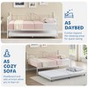 Twin Day Bed with Trundle Bed Twin, Metal Daybed with Trundle, Daybed with Trundle Bed Frame, Steel Slat Support Sofa Bed for Kids Teens Adults - 3 of 4