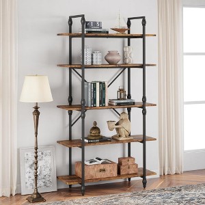 Whizmax 5 Tier Bookshelf, 67.9” Tall Bookcase with 5 Open Book Shelves, Bookcases with Roman Column for Home Office, Study Room, Living Room - 1 of 4