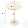 NicBex 15.7" Round Coffee Table,Elegant/Multi-Purpose Cocktail Table with Metal Tabletop,Space-Saving Side Table for Bedroom,Living Room Furniture - 2 of 4
