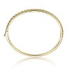 Guili Sterling Silver 14K Yellow Gold Plated with Cubic Zirconia Chain Link Stiff Bangle Bracelet, Elegant and Luxurious for Every Occasion - 3 of 3