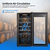 Hooure 13.6 in. Wine Cooler 18 Bottle Freestanding Wine Refrigerator with Door Lock, Black - 3 of 4