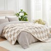 Snuggle Sac Faux Fur Checkered Throw Blanket, Fluffy Feather Yarn Blend Bedding Blankets for Couch or Bed - 4 of 4
