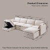 SinCiDo 116.54" Modular Couch Sofa with Storage, U-Shape 4 Seater Cloud Couch Sectional with Ottoman, Modern Sofa with Deep Seat & Pillow - 4 of 4