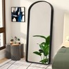 Lirago Metal Flat Mirror Full Length Mirror Leaning Mirror 71x31 Black - 2 of 4
