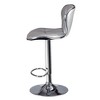 Modern Faux Leather Adjustable Swivel Barstool with Tufted Seat, Round Base, and Footrest, Armless, Set of 2 for Kitchen - 3 of 4