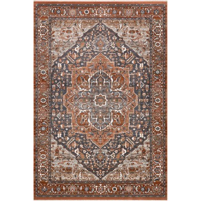 Nuloom Oliveira Floral Medallion Fringe Indoor Area Rug