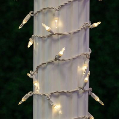 Warm White T5 LED Christmas Tree Lights with White Wire