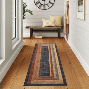 Machine Washable Area Rugs Non Slip Low Pile Stain Resistant Indoor Modern Ultra Soft Carpet Perfect for Home Decoration - 1 of 4