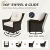 EAGLE PEAK Azure Bay 5 Pieces Wicker Outdoor Patio Furniture Set, Swivel Rocking Chairs with Ottomans, Side Table - 4 of 4