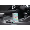 Elanze Designs 20 oz Stainless Steel On the Go Insulated Travel Tumbler With Push Top Lid, Rainbow Zebra Print Sky Blue - 3 of 4