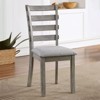NicBex Dining Table Set for 6 Rustic Style Dining Set Grey Finish with 6 Fabric Seat for Kitchen, Dining Room - 3 of 4
