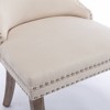 NicBex Modern Dining Chairs Set of 2,Upholstered Wing-Back Kitchen Chair with Backstitching Nailhead Trim and Wood Legs - 4 of 4