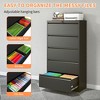 64.21Inch,5 Drawer Metal Lateral File Cabinet , Black Filing Cabinet with Lock, Lockable File Cabinet for Home Office,Black - image 4 of 4