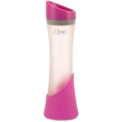 Rive Elan Fuchsia Glass Water Bottle, 12 Ounce