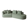 112'' Oversized Modular Sectional Sofa with Chenille Upholstery, 4-Seater Deep & Wide Couch with Curved Design, Free Combination Sofa for Living Room - 4 of 4