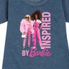 - Barbie - Inspired By Barbie Graphic Short Sleeve Fleece Dress - 2 of 4