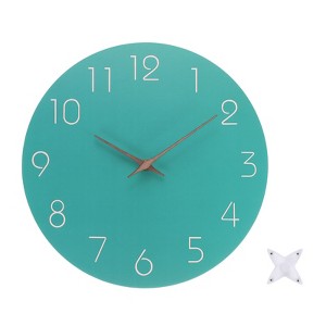 Unique Bargains Decorative Silent Non-Ticking Quartz Round Wall Clock - 1 of 3