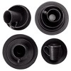 Elanze Designs Chic Ribbed Modern Thrown Pottery Look Ceramic Stoneware Kitchen Dinnerware 16 Piece Set - Service for 4, Black With White - 3 of 4
