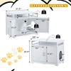 CAVINAS Litter Box Enclosure with Hidden Electrical Plug,2-Door Multifunctional Cat Furniture Cabinet with Shelf - 4 of 4