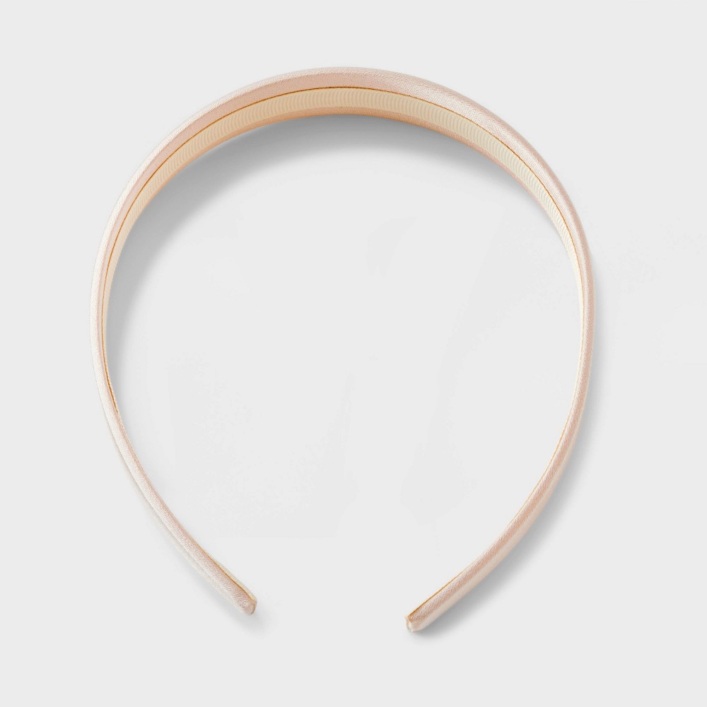 Padded Headband - A New Day™ Cream: Solid Hair Accessory, Recycled Polyester, All Hair Types, Age 15+