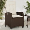 vidaXL Reclining Patio Chairs 2 pcs with Cushions Brown Poly Rattan - 3 of 4