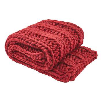 50x60 Chunky Cable Knit Throw Blanket Blush - Dream Theory : Target
